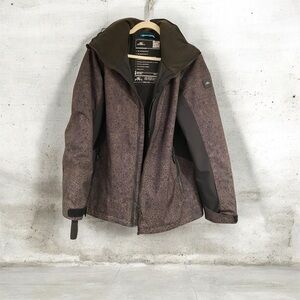 O’Neill Ski Jacket in brown and gold design/ worn once